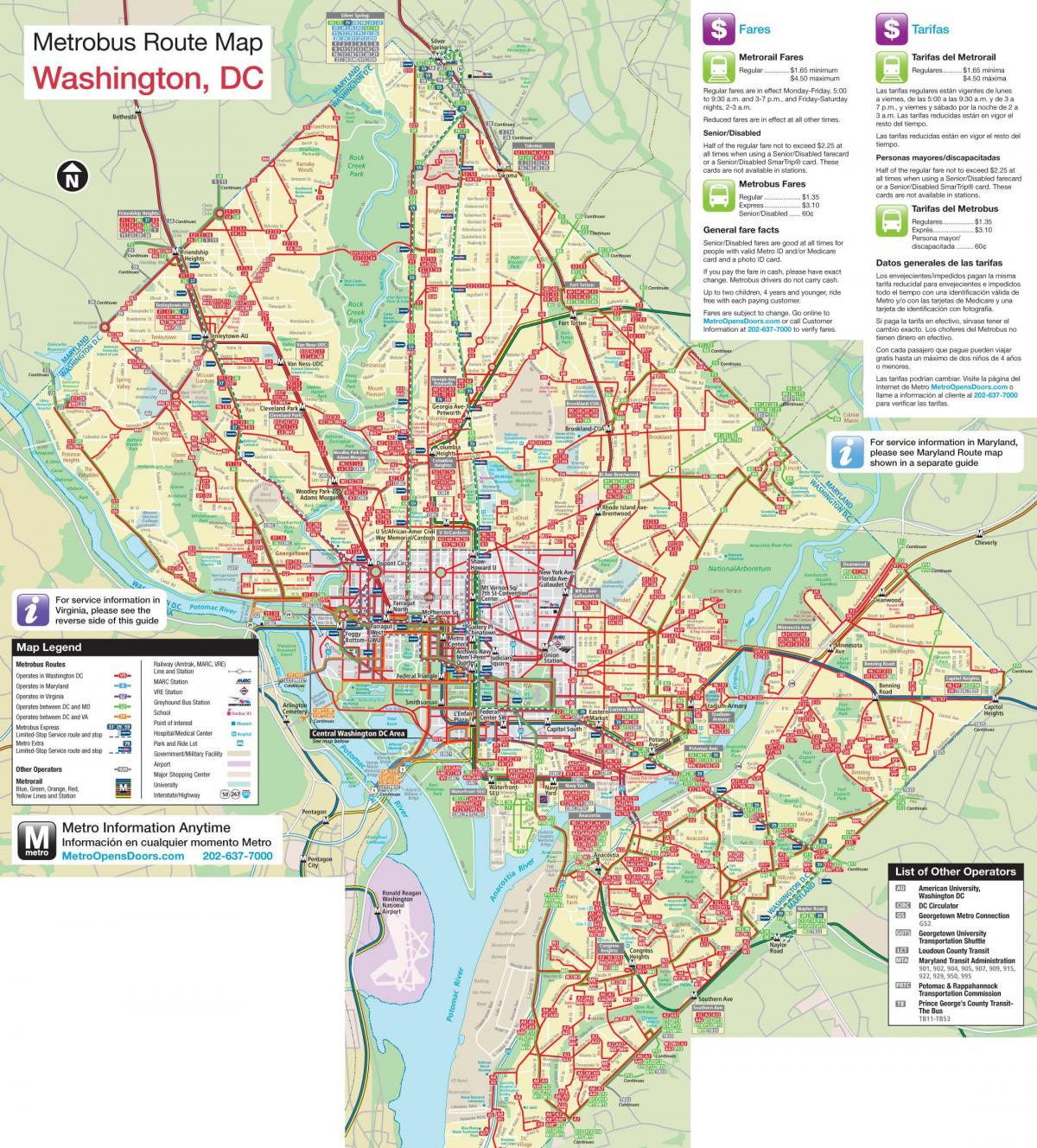 ワシントンdcバス 地図 ワシントンバス地図 コロンビア特別区 アメリカ