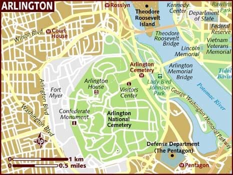 地図のアーリントンワシントンdc
