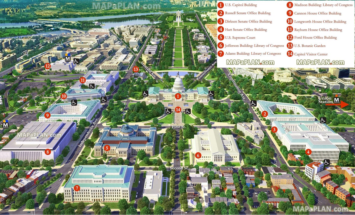 地図のワシントンdc3d