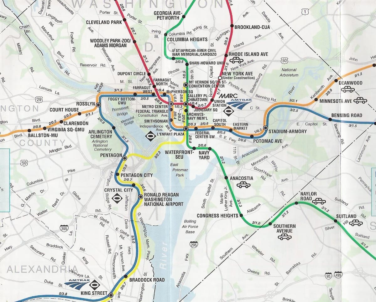 ワシントンdc地下街などとメトロの駅