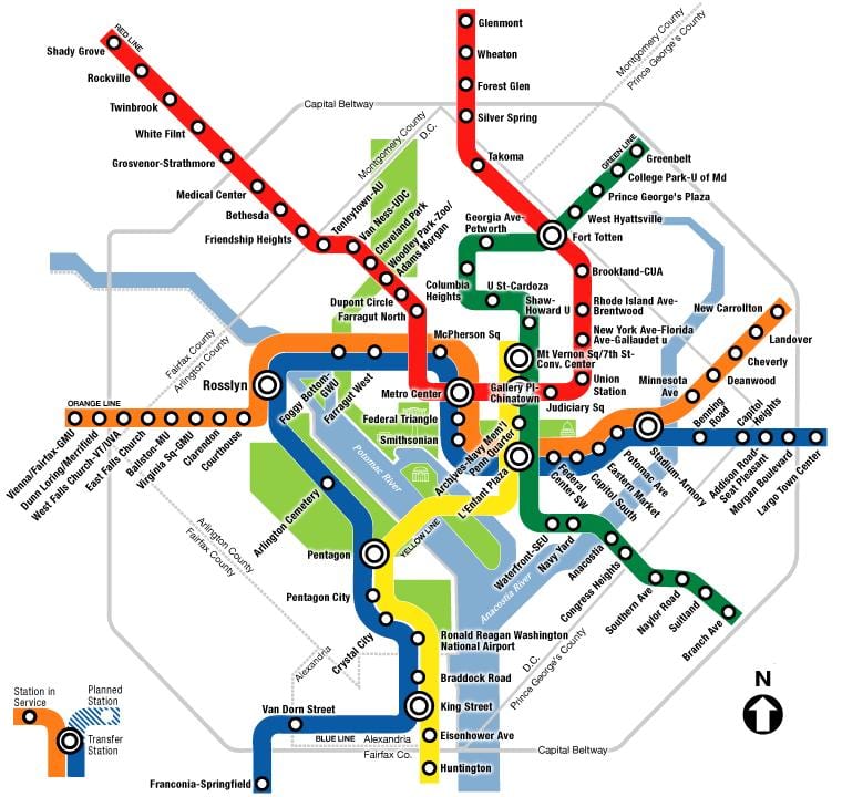 dc駅での地図