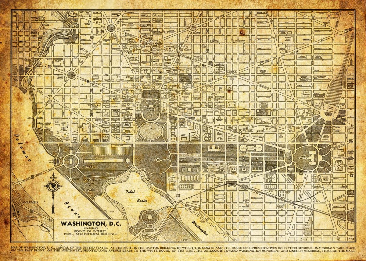 ヴィンテージdc地図
