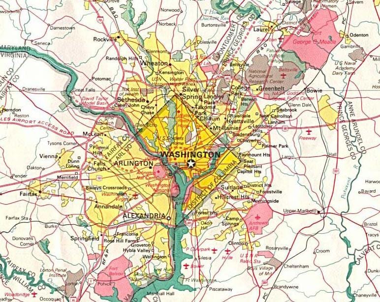地図のdcおよび周辺国