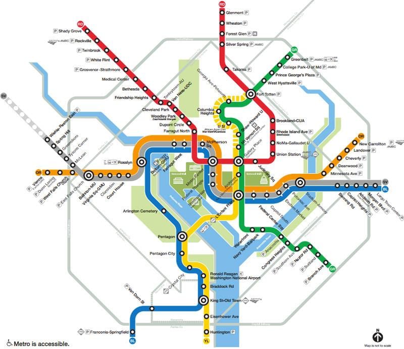 ワシントンdc電車地図