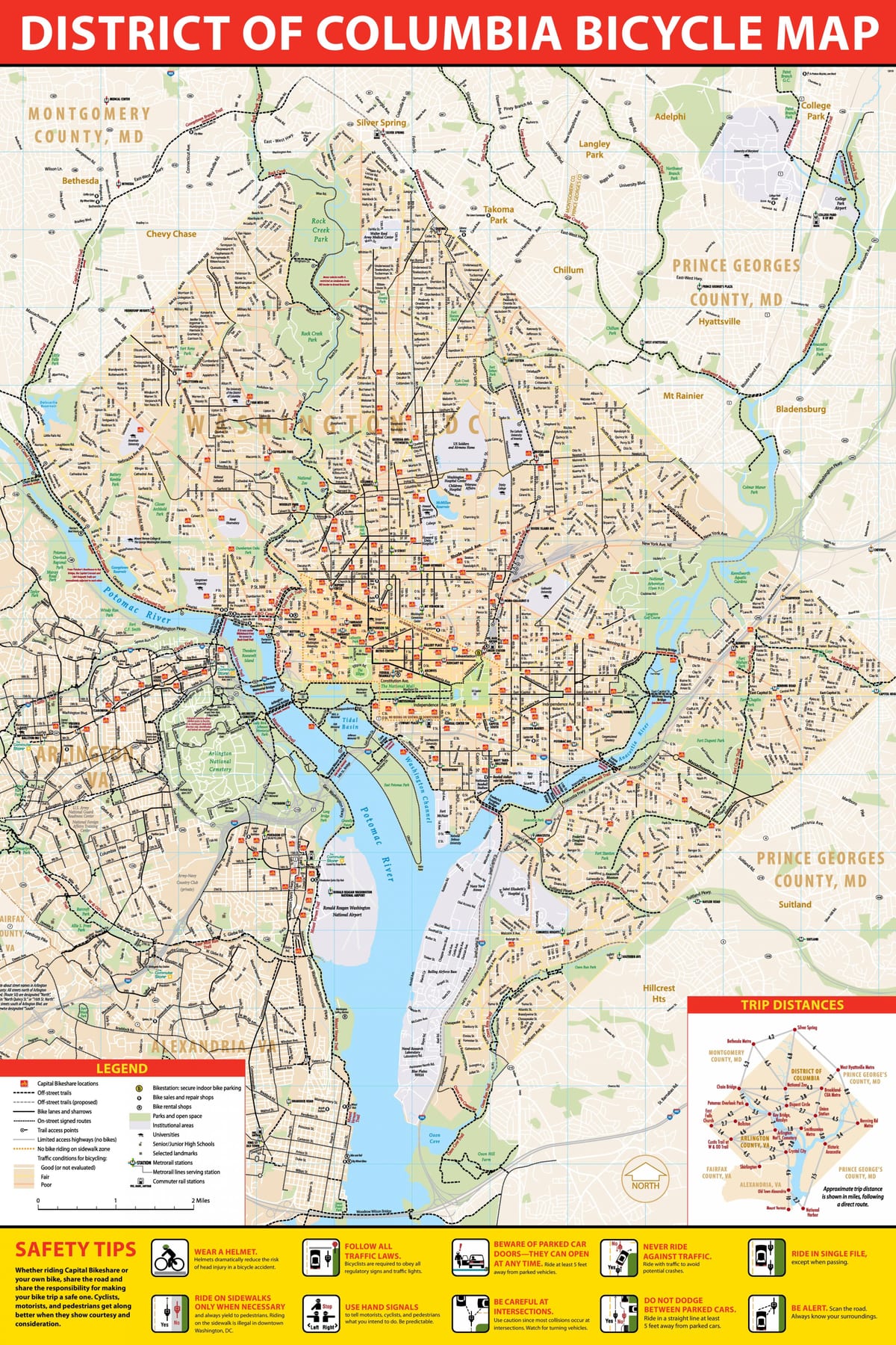 ワシントンdcバイクの地図