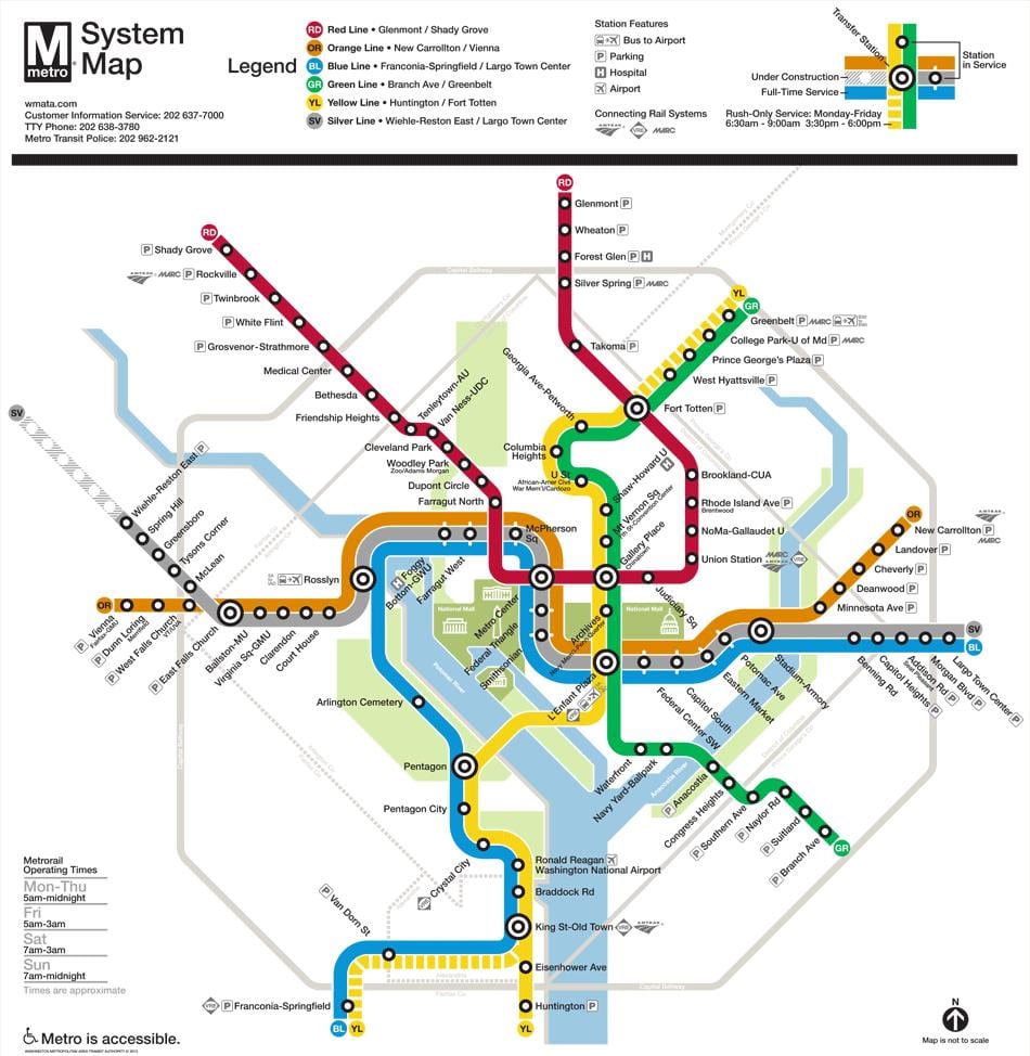dcメトロ2015年の地図