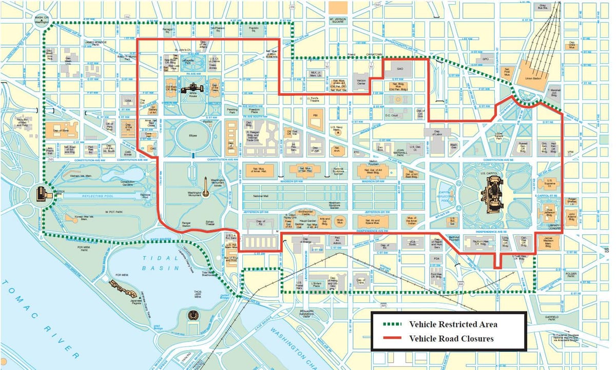 ワシントンdcの路上駐車場地図