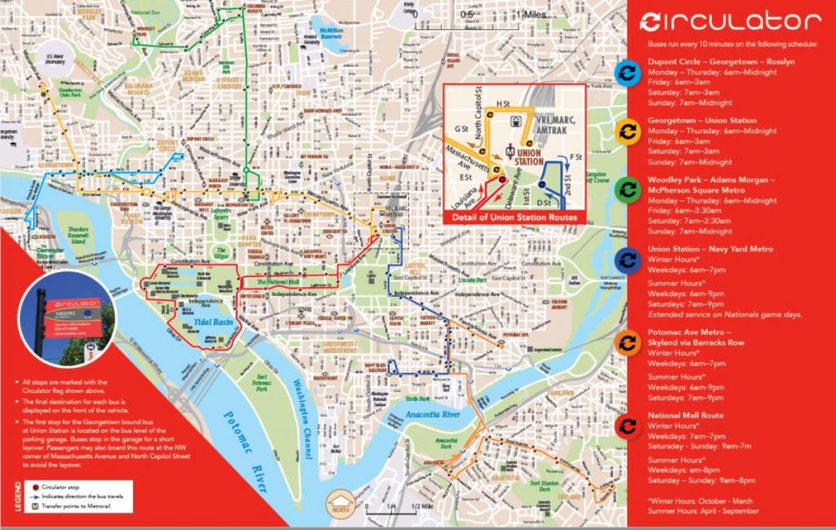 ワシントンdcのサーキュレーターの地図