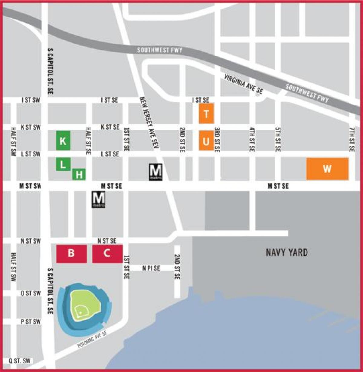 ワシントンdcの駐車場を地図