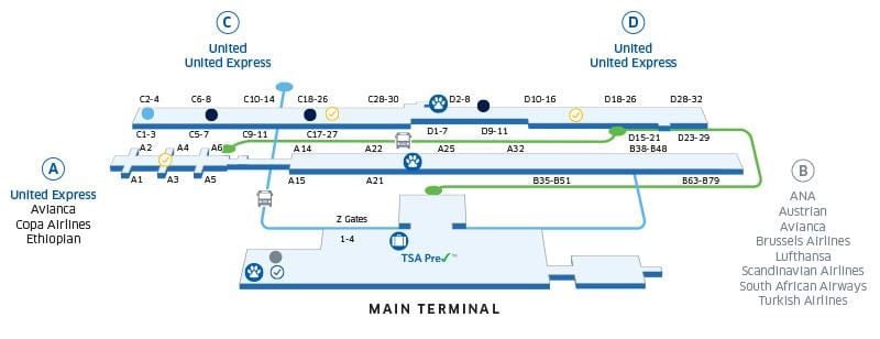 地図iadワシントンdcの空港