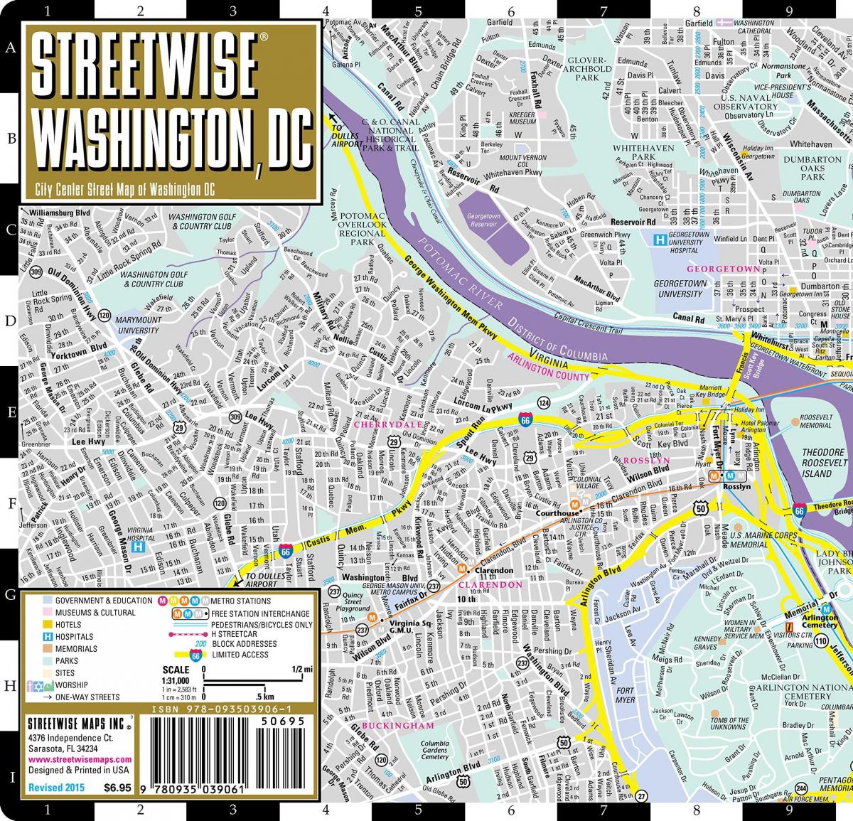 地図streetwiseワシントンdc