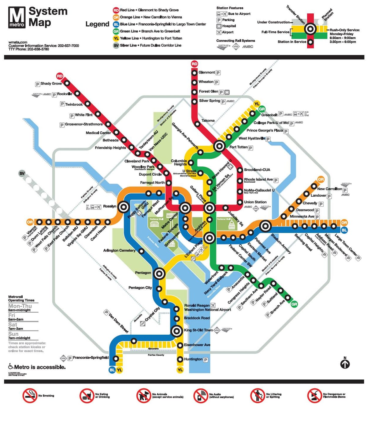 地図wmata dc地図