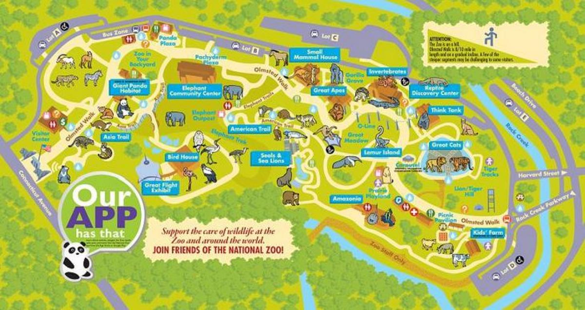 国立動物園ワシントンdc地図