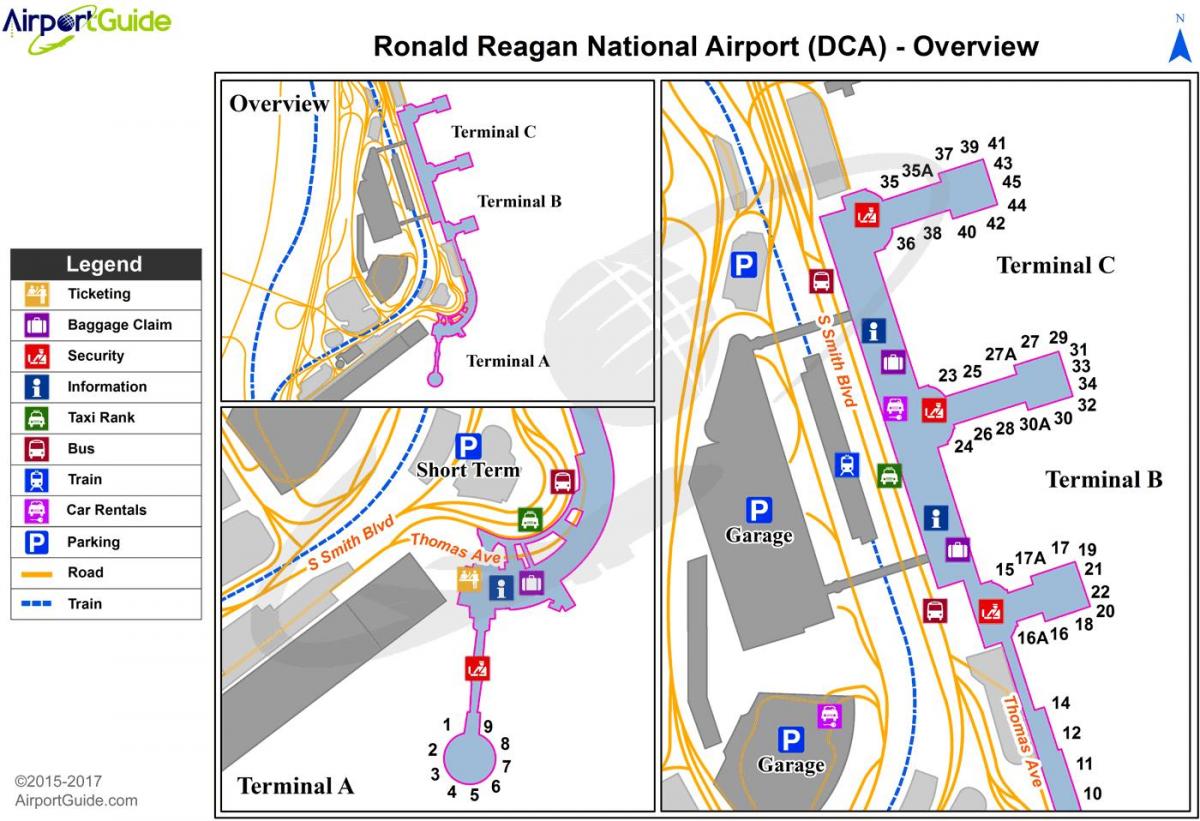 ワシントン国際空港地図