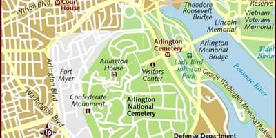 地図のアーリントンワシントンdc