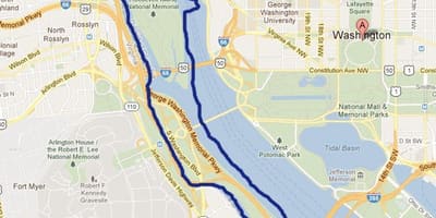 地図のエスタンポトマック川ワシントンdc