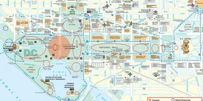 地図のキャピトルヒルホワイトハウス