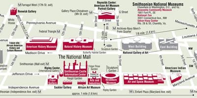 ワシントンdcスミソニアンの地図