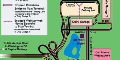 ダレス駐車場を地図