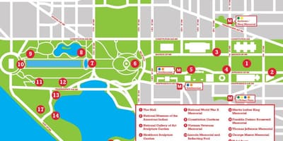 地図の国立モール駐車場