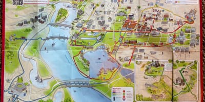 ワシントン大きなバスツアーの地図