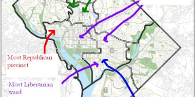 地図のワシントンdcの政治