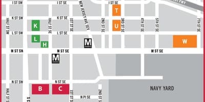 ワシントン国籍の駐車場を地図
