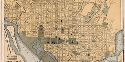 古地図にワシントンdc
