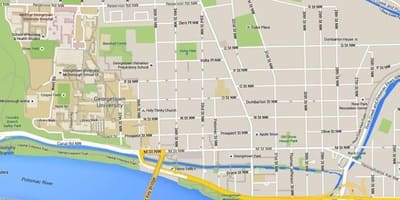 地図のジョージタウンワシントンdc