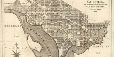 地図の歴史的地図のワシントンdc