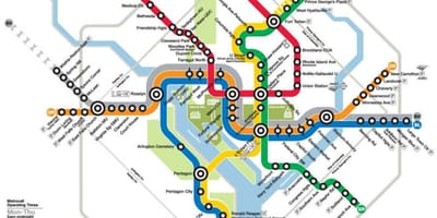ワシントンdcでメトロレールの地図