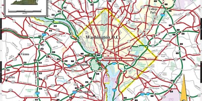 ワシントンdc地下鉄図通りにオーバーレイ