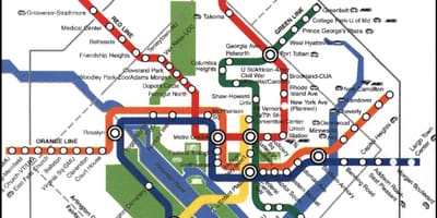 ワシントンdcでメトロ路線図