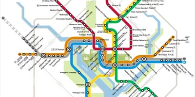 ワシントンdcでメトロ銀地図線