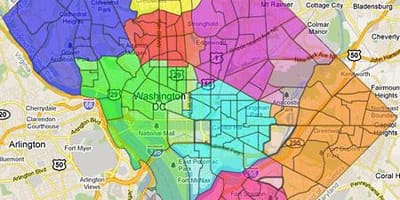 ワシントンdc区の地図