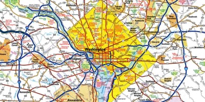 ワシントンdcの道路地図