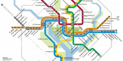 ワシントンdc地下鉄システムの地図