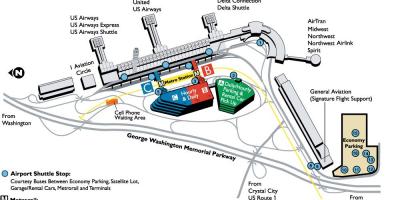 ロナルドレーガンワシントン国際空港地図