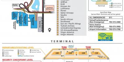 ワシントンダレス国際空港地図