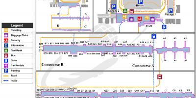 ダレス空港ターミナルビルの地図