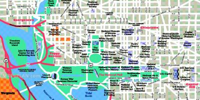 ワシントンdc観光名所の地図