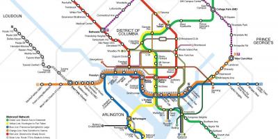 ワシントン公共交通機関地図