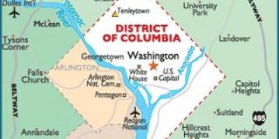 ワシントンdcおよびワシントン州の地図