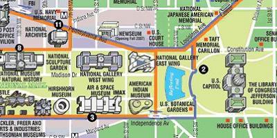 地図のワシントンdcの美術館や記念碑
