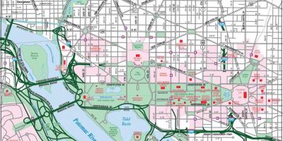 ワシントンの繁華街の地図