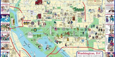 地図の散策マップのワシントンdc観